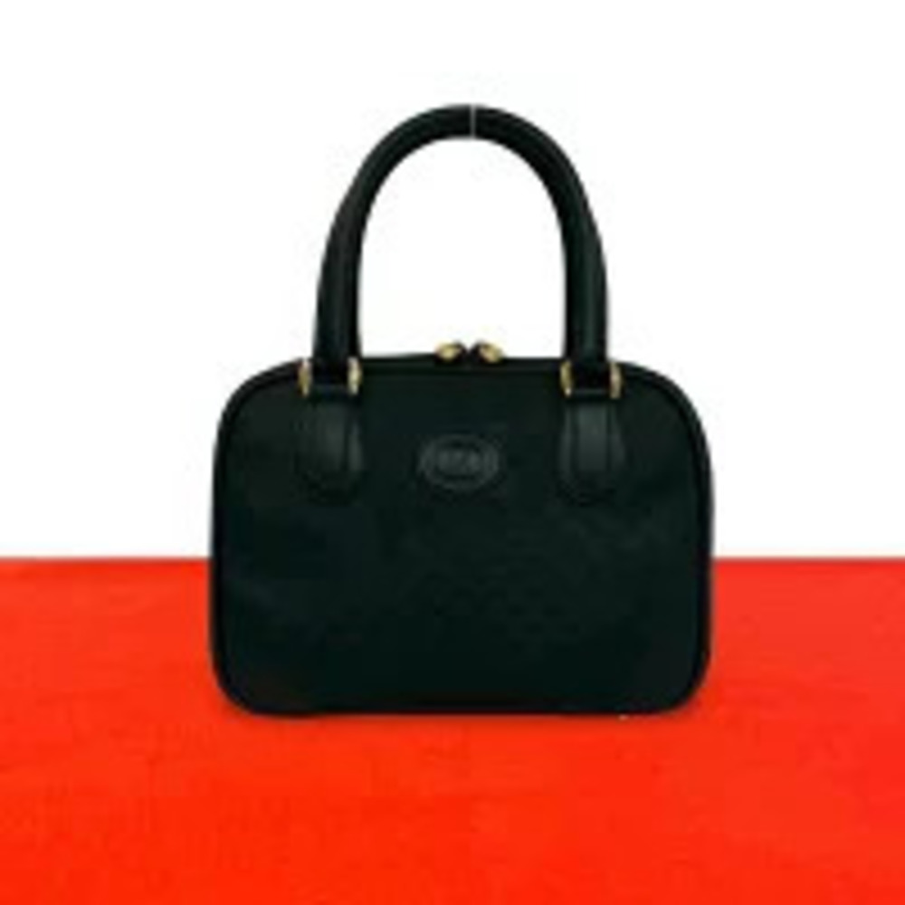 Gucci Joy GG Canvas Leather Boston Bag Black